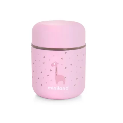 MINILAND THERMOS ALIMENT SOLIDE 600 ML ROSE 89222