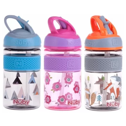 NUBY GOBLETS 2EN 1 PAILLE DURE EN TRITAN™ 360 ML +3 ANS - 20-NV0414024
