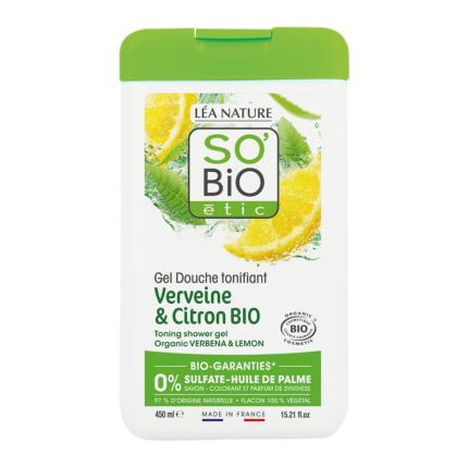 SO BIO GEL DOUCHE VERVEINE CITRON 450ML