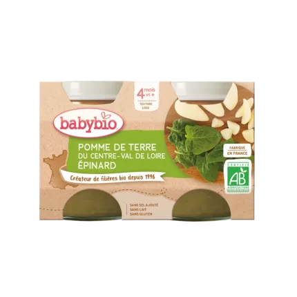 BABYBIO POMME DE TERRE DU CENTRE-VAL DE LOIRE ÉPINARD 2X130G